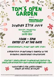 Tom’s Open Garden